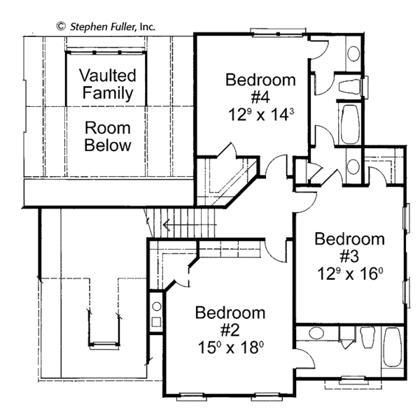 House Plan Design - Country Floor Plan - Upper Floor Plan #429-429