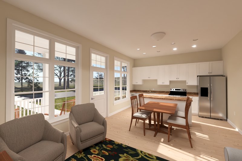 Home Plan - Interior - Family Room for Cottage House Plan #513-2411 - 2 bed, 2 bath