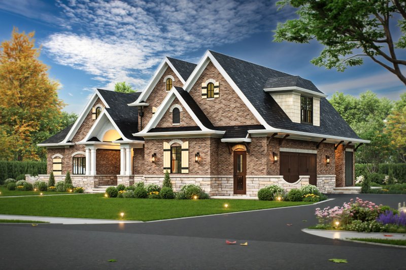 Dream House Plan - Exterior - Front Elevation 6 for European House Plan #119-420 - 3 bed, 2 bath