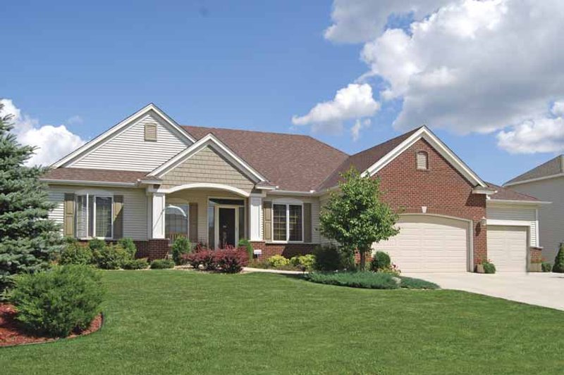 Dream House Plan - Prairie Exterior - Front Elevation Plan #320-995