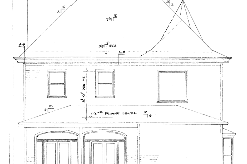 Dream House Plan - Exterior - Rear Elevation for Victorian House Plan #301-125 - 4 bed, 3 bath