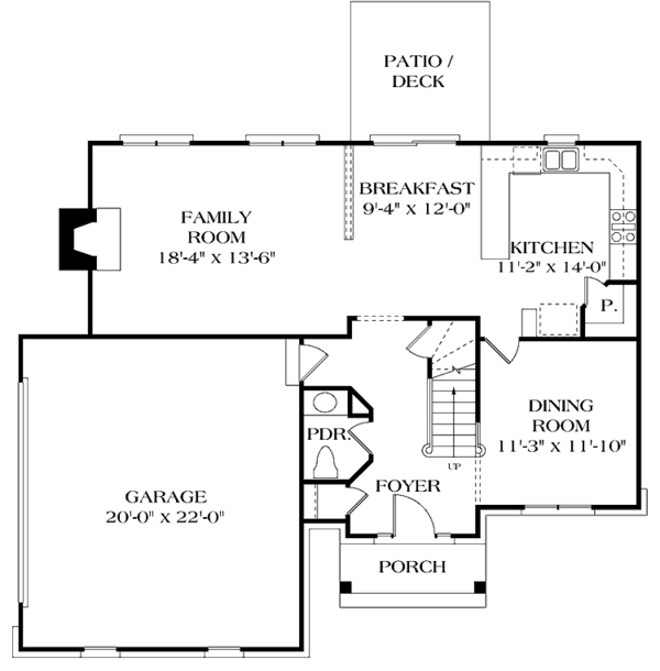 House Plan Design - Colonial Floor Plan - Main Floor Plan #453-358