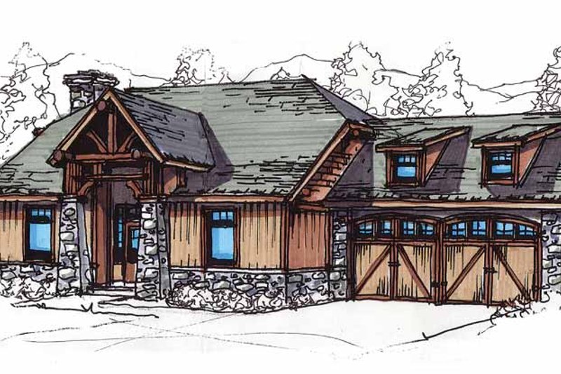 Home Plan - Craftsman Exterior - Front Elevation Plan #17-2816