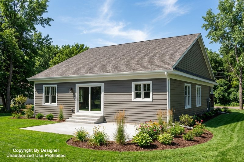House Plan Design - Exterior - Rear Elevation 1 for Craftsman House Plan #51-1531 - 3 bed, 2 bath