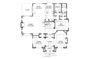 European Style House Plan - 4 Beds 4 Baths 4120 Sq/Ft Plan #132-453 