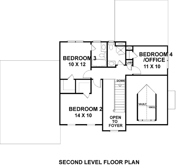 House Design - Colonial Floor Plan - Upper Floor Plan #56-646
