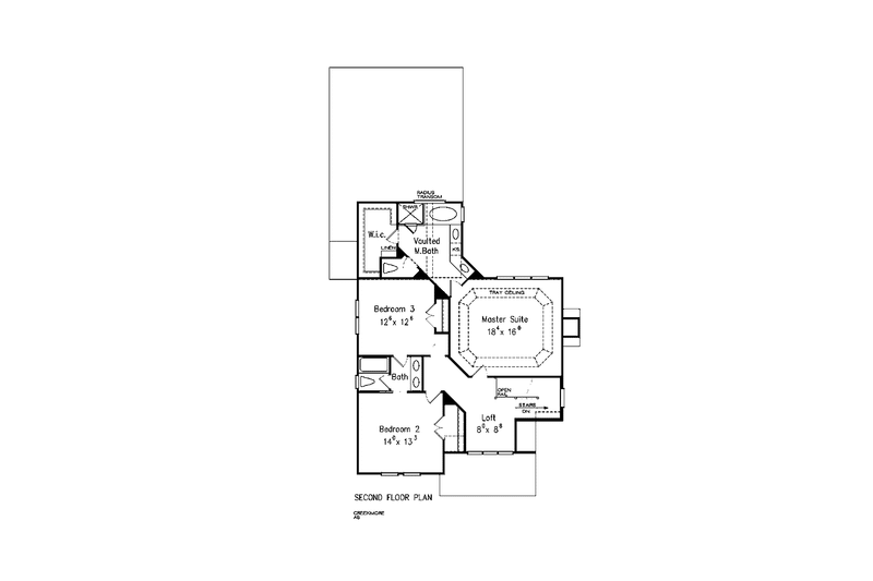 Home Plan - Floor Plan - Upper Floor for European House Plan #927-320 - 3 bed, 2.5 bath