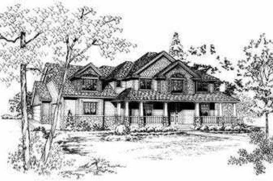 Exterior - Front Elevation for Traditional House Plan #78-187 - 4 bed, 3.5 bath