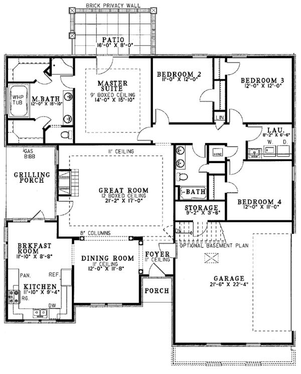 Ranch Floor Plan - Main Floor Plan #17-2963