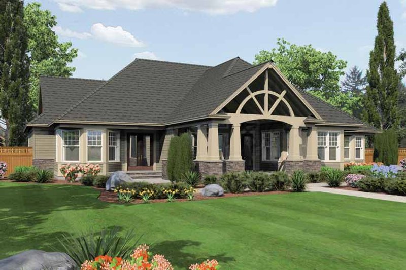 Dream House Plan - Exterior - Rear Elevation for Traditional House Plan #132-555 - 3 bed, 3.5 bath
