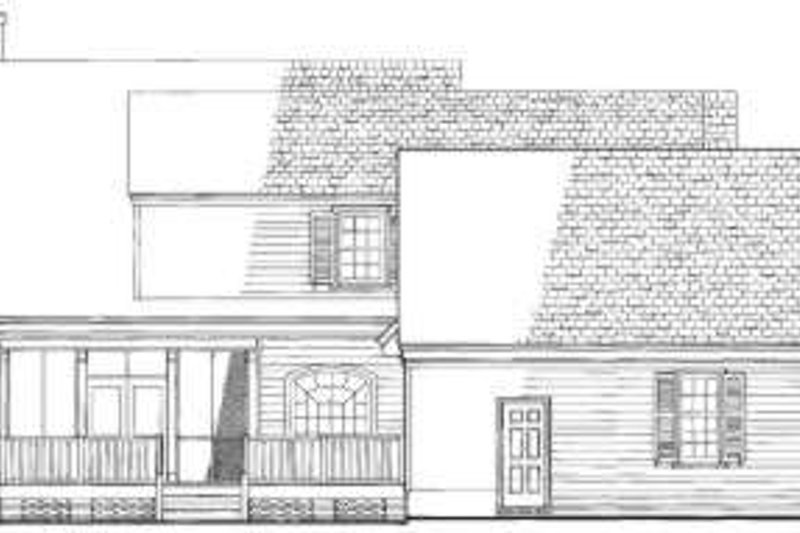 Home Plan - Exterior - Rear Elevation for Colonial House Plan #137-215 - 3 bed, 2 bath