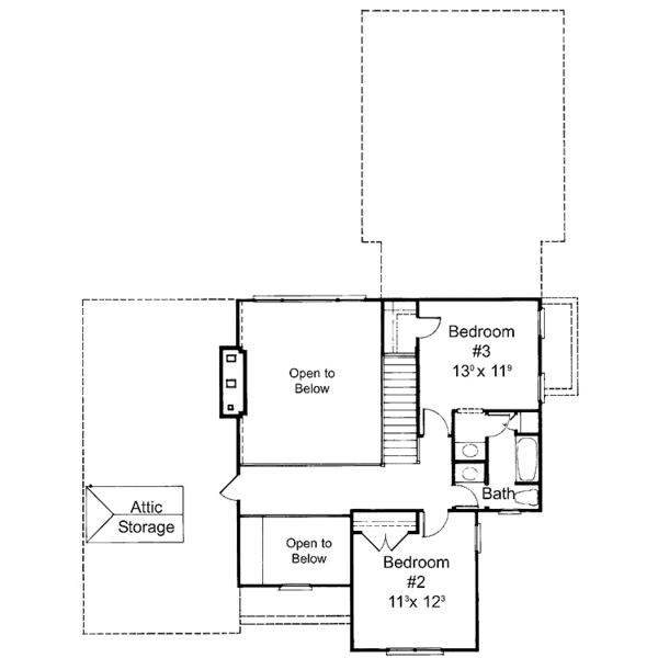 House Plan Design - Colonial Floor Plan - Upper Floor Plan #429-158
