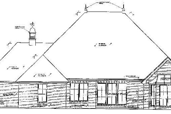 Exterior - Rear Elevation for Traditional House Plan #310-677 - 3 bed, 2.5 bath