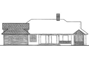 Exterior - Rear Elevation 1 for Country House Plan #930-246 - 3 bed, 2 bath