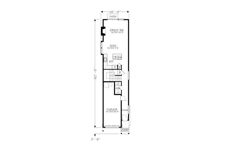 House Plan Design - Floor Plan - Main Floor for Craftsman House Plan #53-644 - 3 bed, 2.5 bath