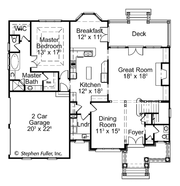 Dream House Plan - Colonial Floor Plan - Main Floor Plan #429-399