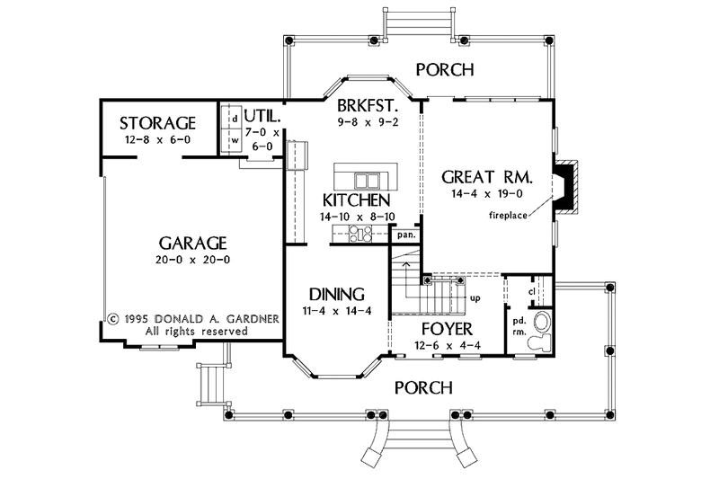 Home Plan - Floor Plan - Main Floor for Country House Plan #929-749 - 3 bed, 2.5 bath