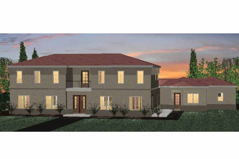 House Blueprint - Exterior - Front Elevation 3 for Mediterranean House Plan #937-16 - 5 bed, 4 bath