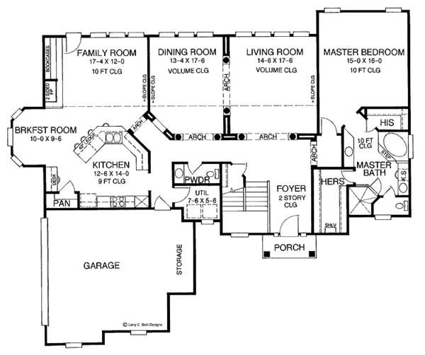 House Plan Design - Traditional Floor Plan - Main Floor Plan #952-20