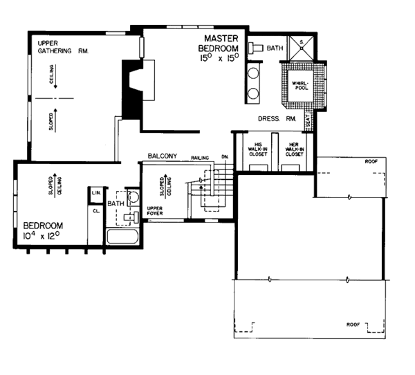 House Blueprint - Contemporary Floor Plan - Upper Floor Plan #72-782