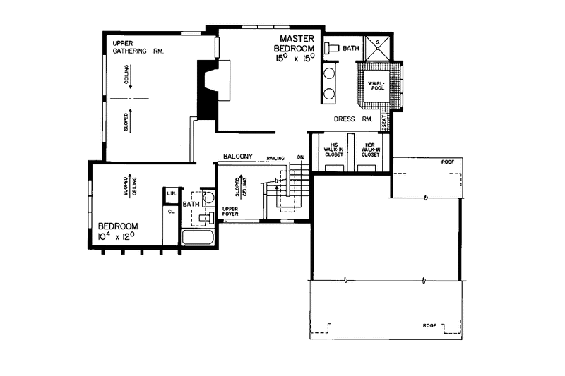 Dream House Plan - Floor Plan - Upper Floor for Contemporary House Plan #72-782 - 2 bed, 2.5 bath