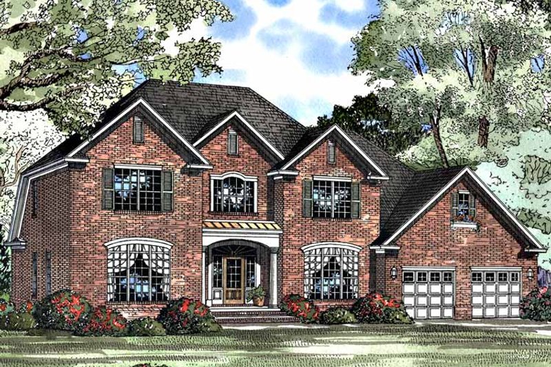 Dream House Plan - Exterior - Front Elevation 3 for Colonial House Plan #17-3105 - 4 bed, 2.5 bath