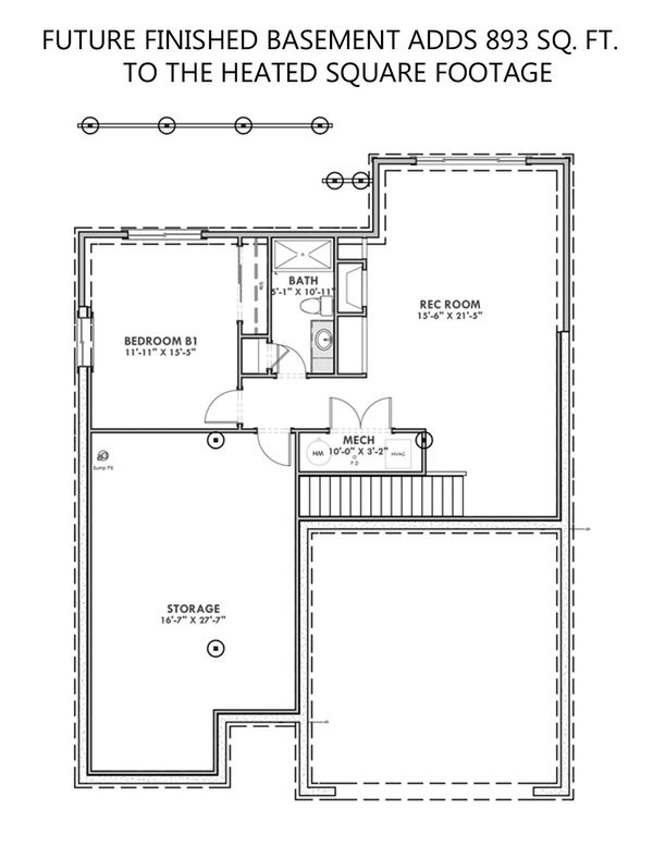 Architectural House Design - Future Finished Basement