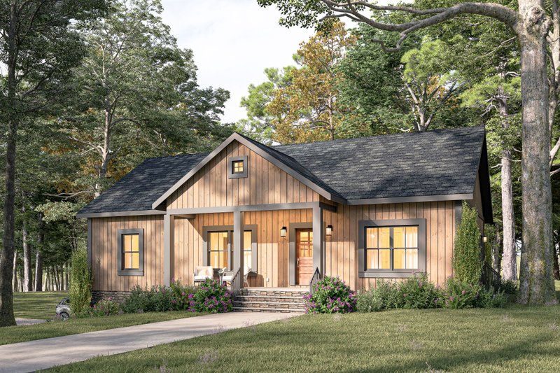 Dream House Plan - Farmhouse Exterior - Front Elevation Plan #44-276