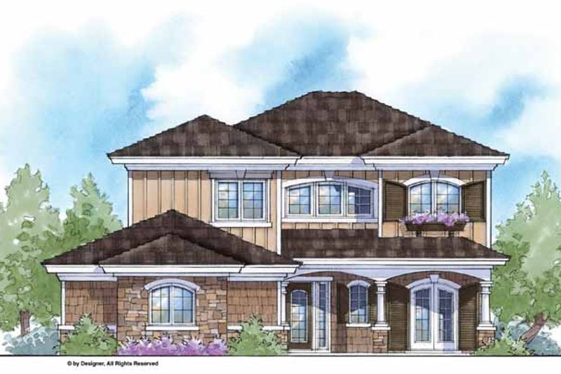 House Plan Design - Country Exterior - Front Elevation Plan #938-17