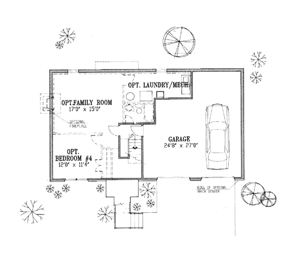 Dream House Plan - Traditional Floor Plan - Lower Floor Plan #953-126