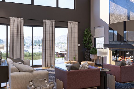 Interior - Family Room 2 for Barndominium House Plan #455-340 - 3 bed, 2.5 bath