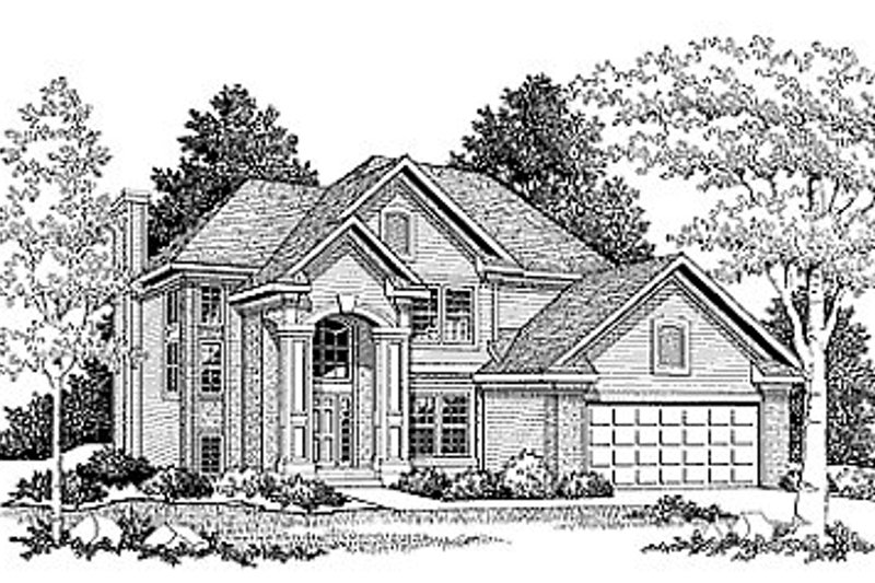 House Blueprint - Traditional Exterior - Front Elevation Plan #70-289