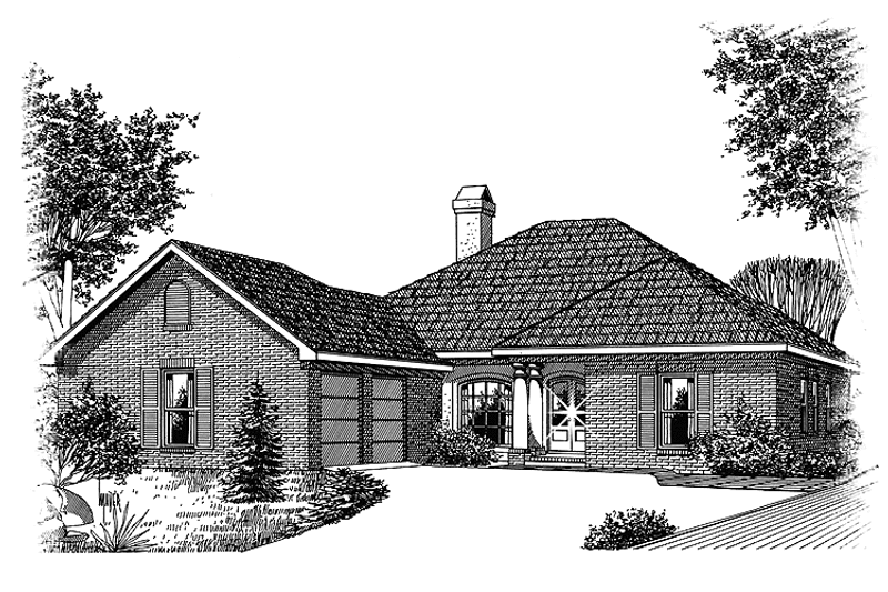 Dream House Plan - Ranch Exterior - Front Elevation Plan #15-342