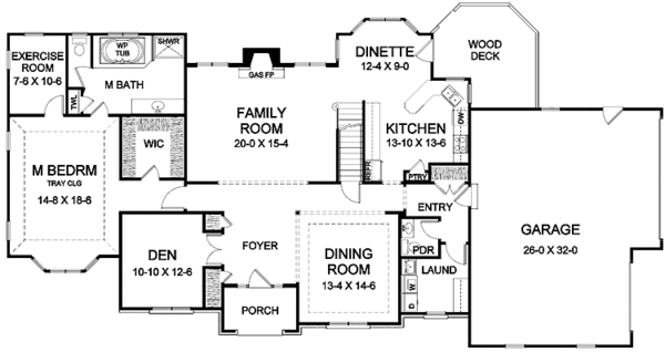 Dream House Plan - Country Floor Plan - Main Floor Plan #328-398