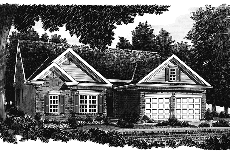 Home Plan - Exterior - Front Elevation 3 for Ranch House Plan #927-180 - 3 bed, 2 bath