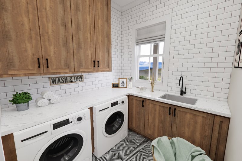 House Blueprint - Interior - Laundry for Farmhouse House Plan #51-1283 - 3 bed, 3.5 bath