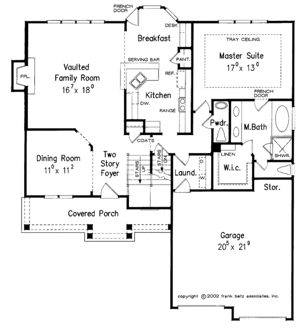 House Blueprint - Colonial Floor Plan - Main Floor Plan #927-793