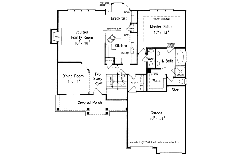 House Blueprint - Floor Plan - Main Floor for Colonial House Plan #927-793 - 4 bed, 2.5 bath