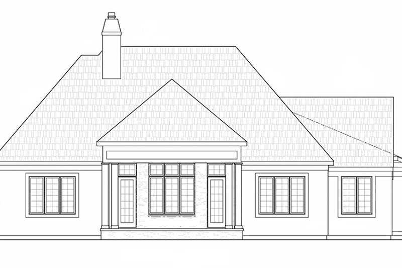 Dream House Plan - Exterior - Rear Elevation for European House Plan #20-2251 - 3 bed, 3 bath