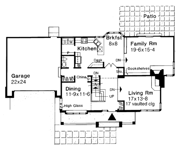 Dream House Plan - Country Floor Plan - Main Floor Plan #320-672