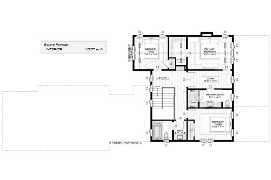 Floor Plan - Upper Floor for Cottage House Plan #928-397 - 4 bed, 4 bath