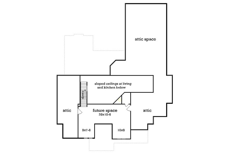 House Plan Design - Floor Plan - Upper Floor for Craftsman House Plan #45-607 - 3 bed, 2 bath