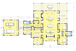 Farmhouse style plan 888-1 main floor