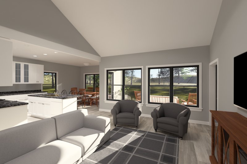 Architectural House Design - Interior - Family Room for Cottage House Plan #513-2415 - 3 bed, 2 bath
