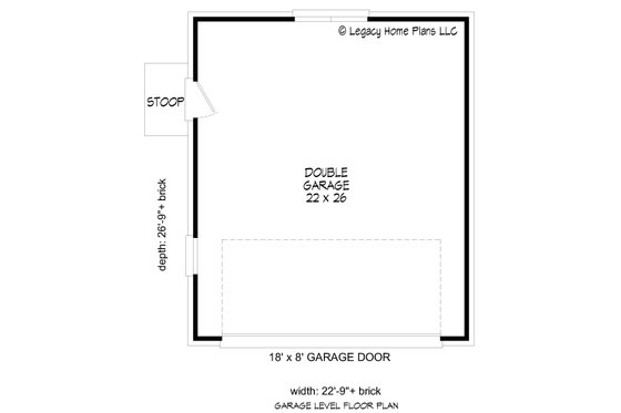 Floor Plan - Main Floor for Southern House Plan #932-921, 0 bath
