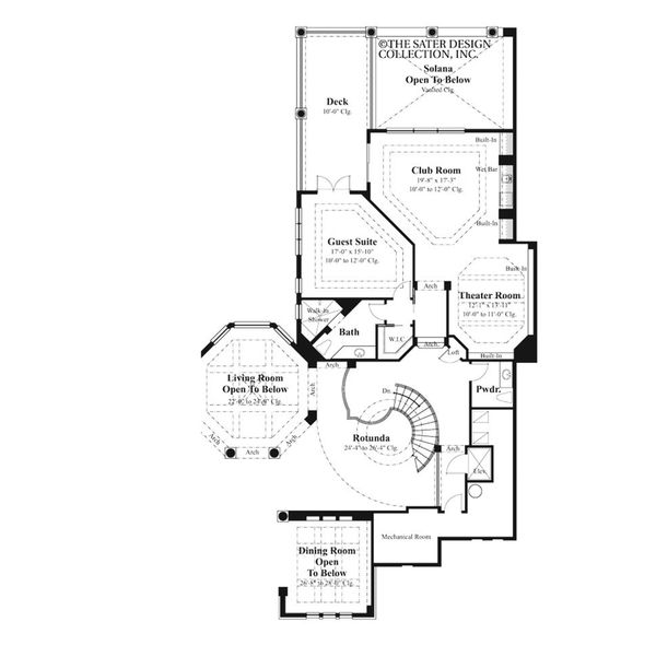 House Plan Design - Mediterranean Floor Plan - Upper Floor Plan #930-492