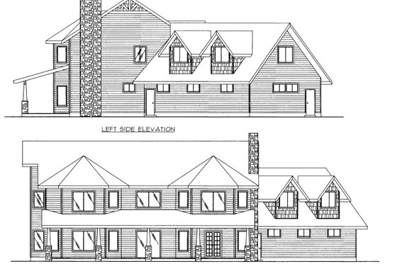 Exterior - Other Elevation 2 for Country House Plan #117-577 - 4 bed, 3.5 bath