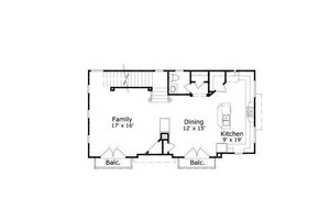 Floor Plan - Upper Floor for European House Plan #411-679 - 3 bed, 2.5 bath
