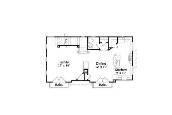 Floor Plan - Upper Floor for European House Plan #411-679 - 3 bed, 2.5 bath