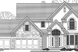 European Exterior - Front Elevation Plan #67-691